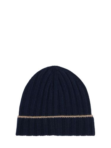 Cappello Beanie In Maglia Di Cashmere A Costine - BRUNELLO CUCINELLI - Modalova