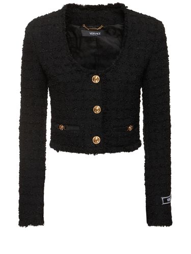 Informal Tweed Jacket - VERSACE - Modalova