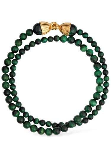 Malachite Double Wrap Collar Necklace - TIMELESS PEARLY - Modalova