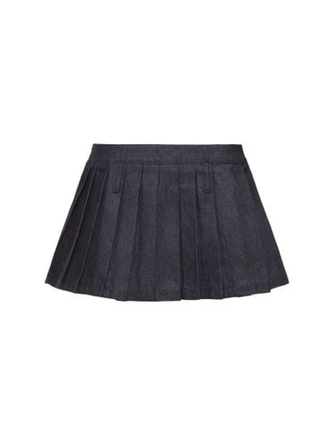 Blake Pleated Denim Mini Skirt - THE FRANKIE SHOP - Modalova