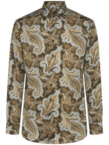 Paisley Printed Cotton Shirt - ETRO - Modalova