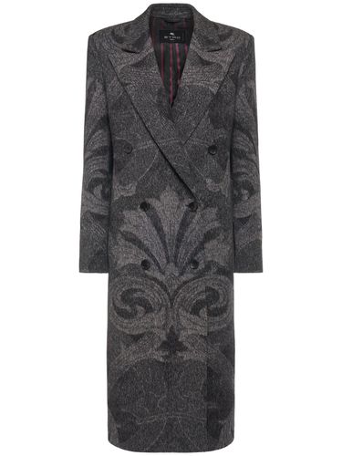 Double Breasted Wool Long Coat - ETRO - Modalova