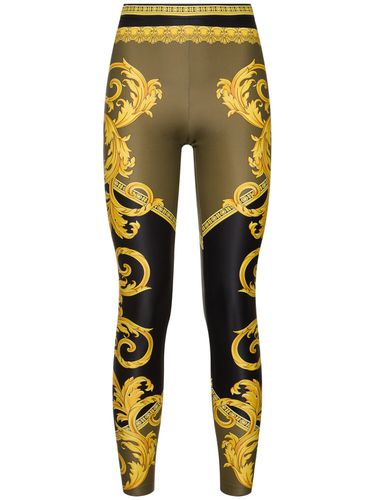 Baroque Print Lycra Leggings - VERSACE - Modalova