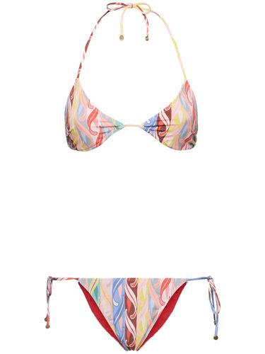 Printed Lycra Triangle Bikini Set - ETRO - Modalova