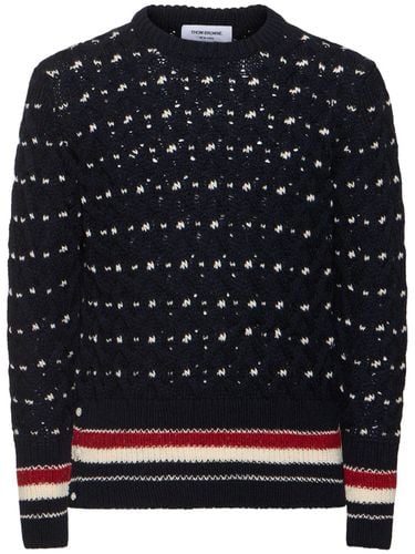 All Over Cable Stitch Classic Sweater - THOM BROWNE - Modalova