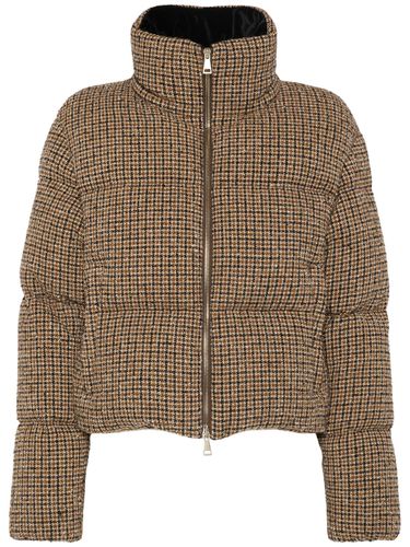 Seboune Wool Blend Down Jacket - MONCLER - Modalova