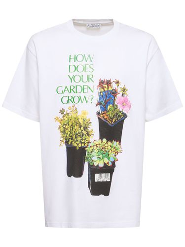 Flower Pot Printed Oversized T-shirt - JW ANDERSON - Modalova