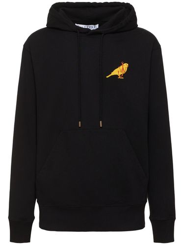 Canary Embroidered Cotton Hoodie - JW ANDERSON - Modalova