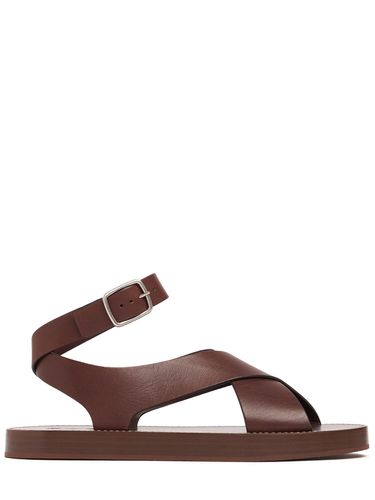 Sumie Leather Cross Sandals - LORO PIANA - Modalova