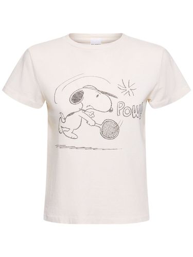 Classic Snoopy Tennis Cotton T-shirt - RE/DONE - Modalova