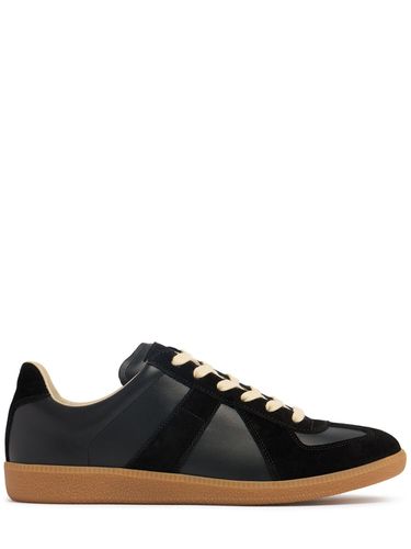 Replica Leather & Suede Low Top Sneakers - MAISON MARGIELA - Modalova