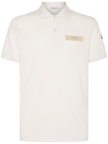 Camisa Polo De Algodón Piqué - MONCLER - Modalova