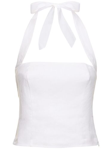 Malika Linen Halter Top - REFORMATION - Modalova