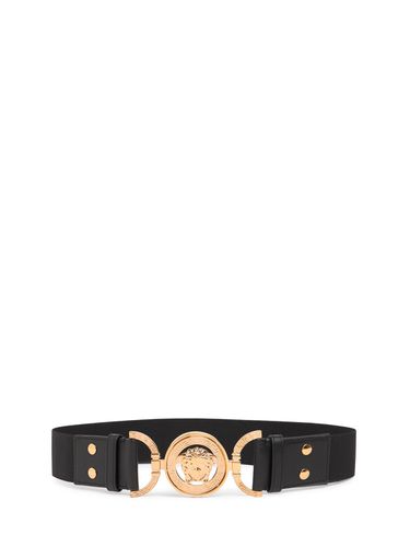 Mm Leather Belt - VERSACE - Modalova