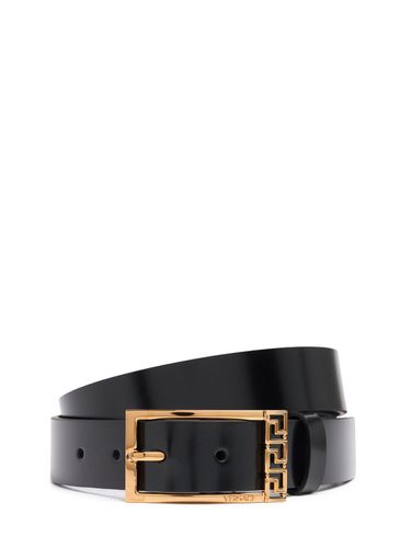 Mm Leather Belt - VERSACE - Modalova