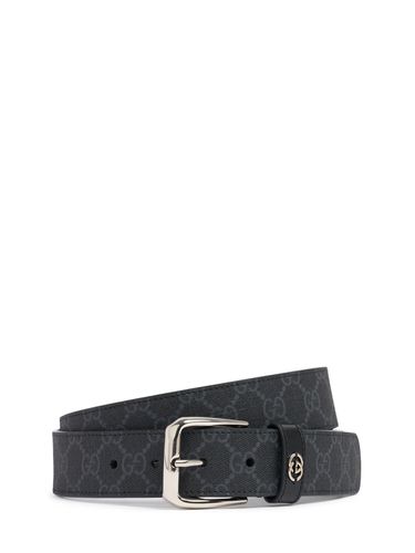 Cm Gg Supreme Cotton Blend Belt - GUCCI - Modalova