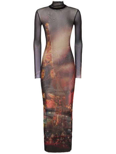 Pigalle Printed Mesh Long Dress - JEAN PAUL GAULTIER - Modalova