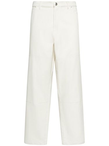 Soft Cotton Blend Canvas Pants - MONCLER - Modalova