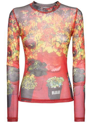 Printed Sheer Tech Long Sleeve Top - JW ANDERSON - Modalova