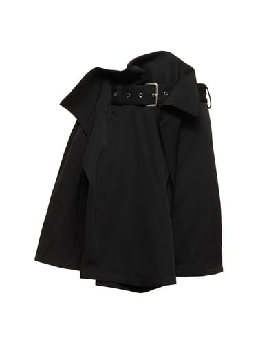 Wool Gabardine Fold-over Mini Skirt - JW ANDERSON - Modalova