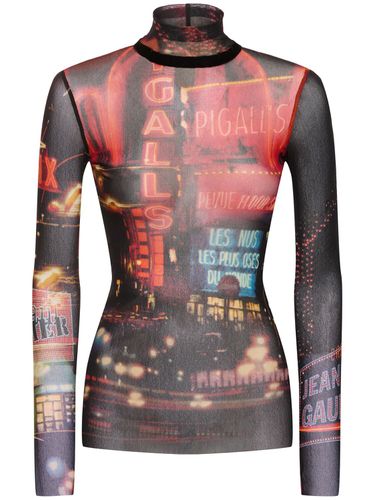 Pigalle Printed Mesh L/s Top - JEAN PAUL GAULTIER - Modalova