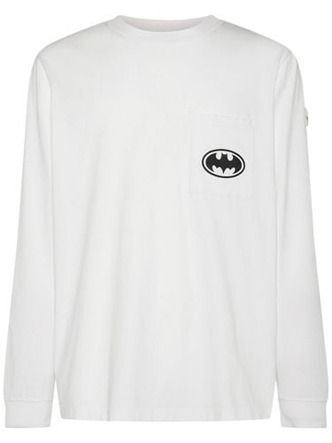 Batman Cotton Jersey Long Sleeve T-shirt - MONCLER - Modalova