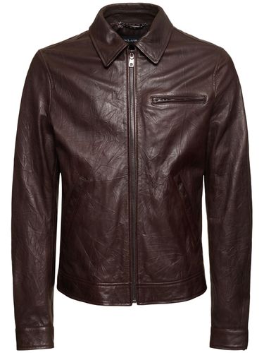 Smooth Leather Zipped Jacket - DOLCE & GABBANA - Modalova