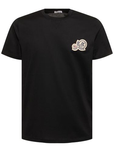 Double Logo Cotton T-shirt - MONCLER - Modalova