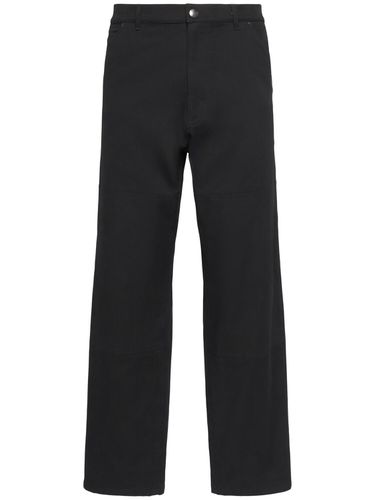 Soft Cotton Blend Canvas Pants - MONCLER - Modalova