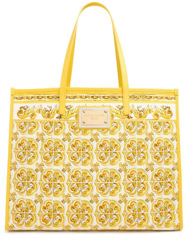 Large Maiolica Print Shopping Bag - DOLCE & GABBANA - Modalova