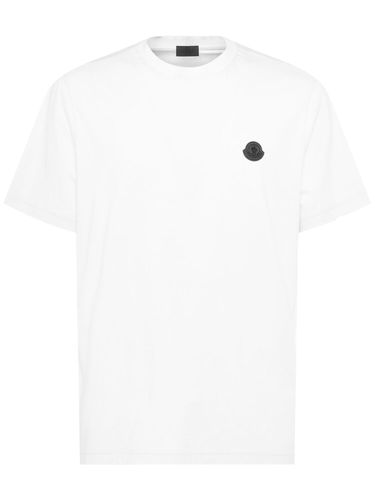 Logo Patch Lightweight Cotton T-shirt - MONCLER - Modalova