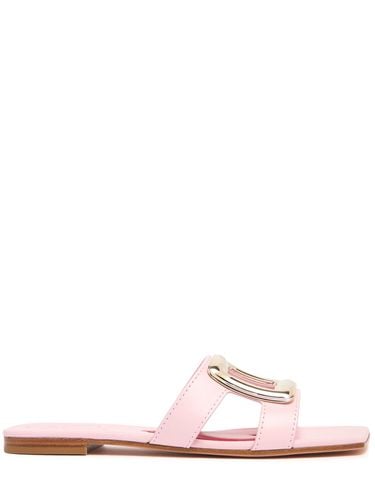 Mm New Metal Buckle Leather Slide Flats - ROGER VIVIER - Modalova