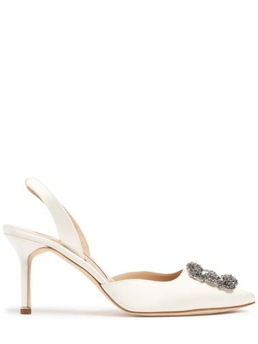 Mm Hangisi Satin Slingback Pumps - MANOLO BLAHNIK - Modalova