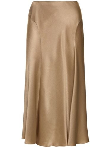 Satin Midi Skirt - ALBERTA FERRETTI - Modalova