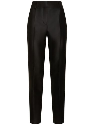 Tailored Satin Straight Pants - ALBERTA FERRETTI - Modalova