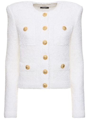 Miami Cotton Blend Tweed Jacket - BALMAIN - Modalova