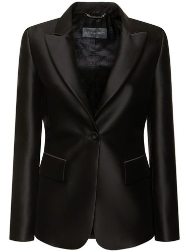 Tailored Satin Single Breast Jacket - ALBERTA FERRETTI - Modalova