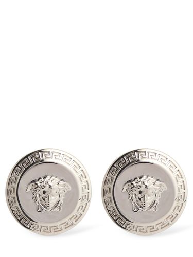 Medusa Tribute Stud Earrings - VERSACE - Modalova