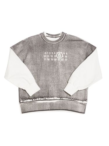 Sudadera De Jersey De Algodón Teñida - MM6 MAISON MARGIELA - Modalova