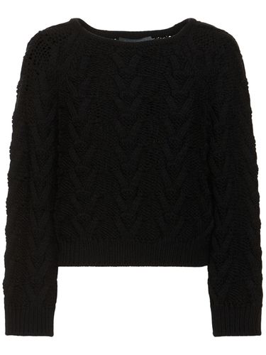 Wool Knit Crewneck Sweater - ALBERTA FERRETTI - Modalova