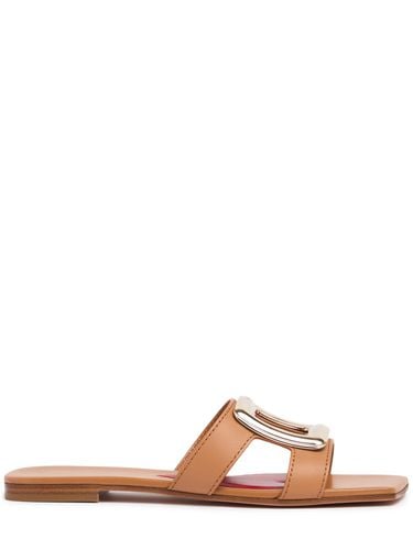 Mm New Metal Buckle Leather Slides - ROGER VIVIER - Modalova