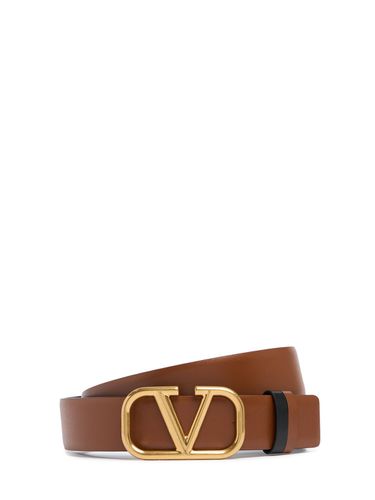 Cm Reversible V Logo Leather Belt - VALENTINO GARAVANI - Modalova