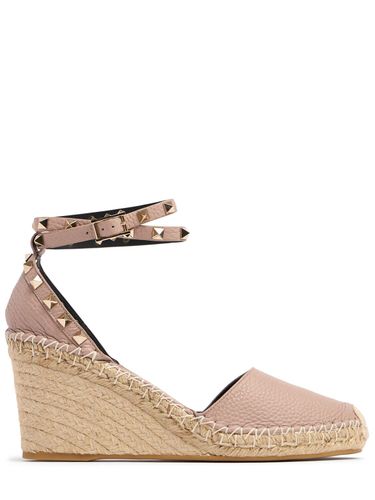 Mm Rockstud Leather Wedges - VALENTINO GARAVANI - Modalova