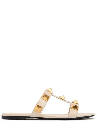 Mm Roman Studs Leather Slides - VALENTINO GARAVANI - Modalova