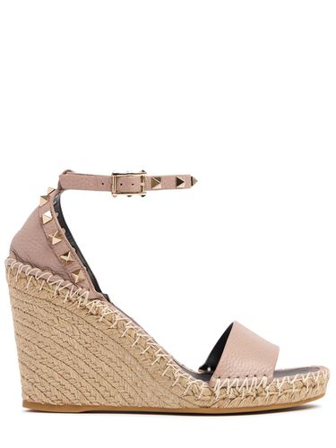 Mm Rockstud Leather Wedges - VALENTINO GARAVANI - Modalova