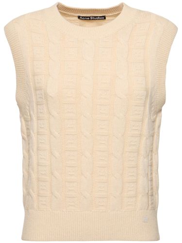 Kreen Cotton Blend Cable Knit Vest - ACNE STUDIOS - Modalova