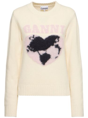 Graphic Soft Wool Blend Sweater - GANNI - Modalova