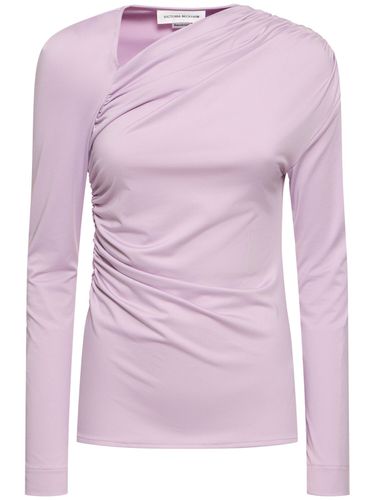 Fluid Asymmetric Draped Jersey Top - VICTORIA BECKHAM - Modalova