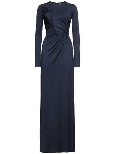 Langes Rüschenkleid Aus Jersey - VICTORIA BECKHAM - Modalova