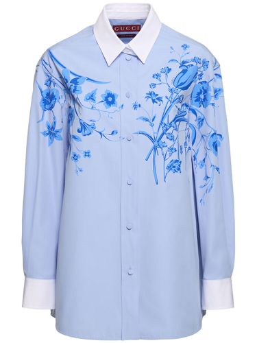 Cotton Poplin Shirt - GUCCI - Modalova